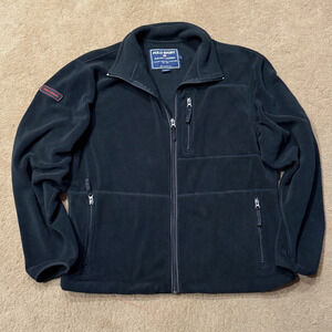 Polo Sport Ralph Lauren Mens L Fleece Jacket Black Full Zip Polartec Outdoors